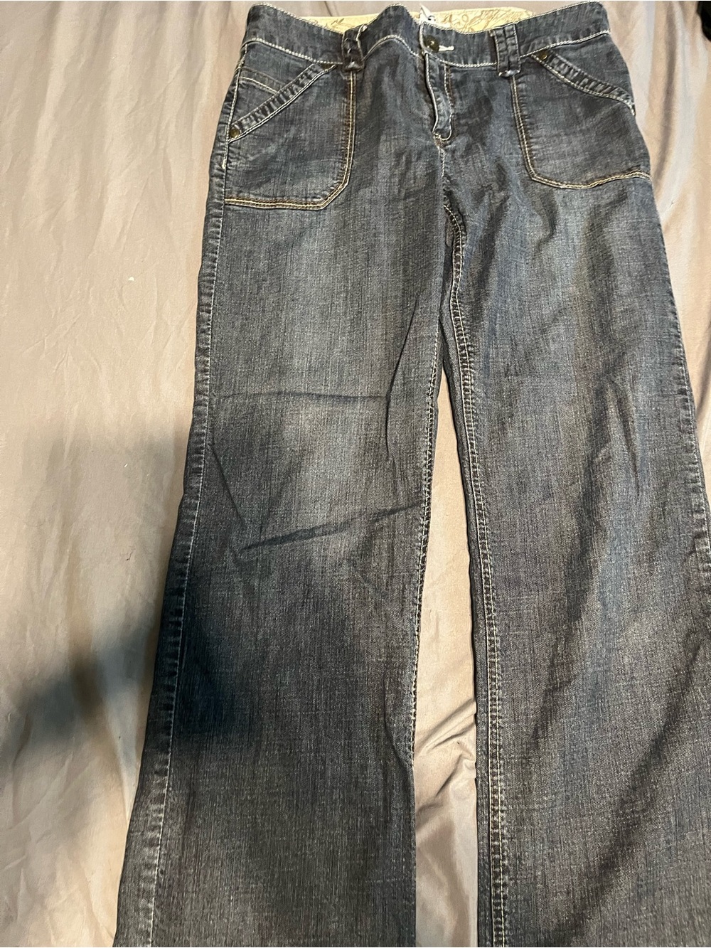 Point Zero Women’s Dark Gray Wide Leg Jeans